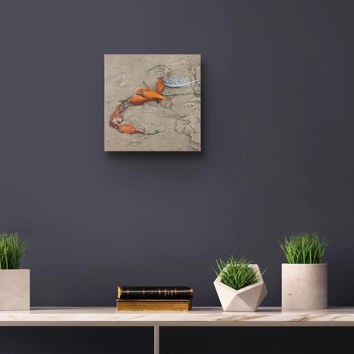 Feather and Kelp Bulbs 12x12"