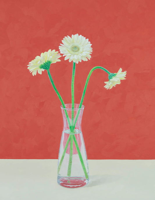 Three Gerberas and a Vase - Fine Art Print