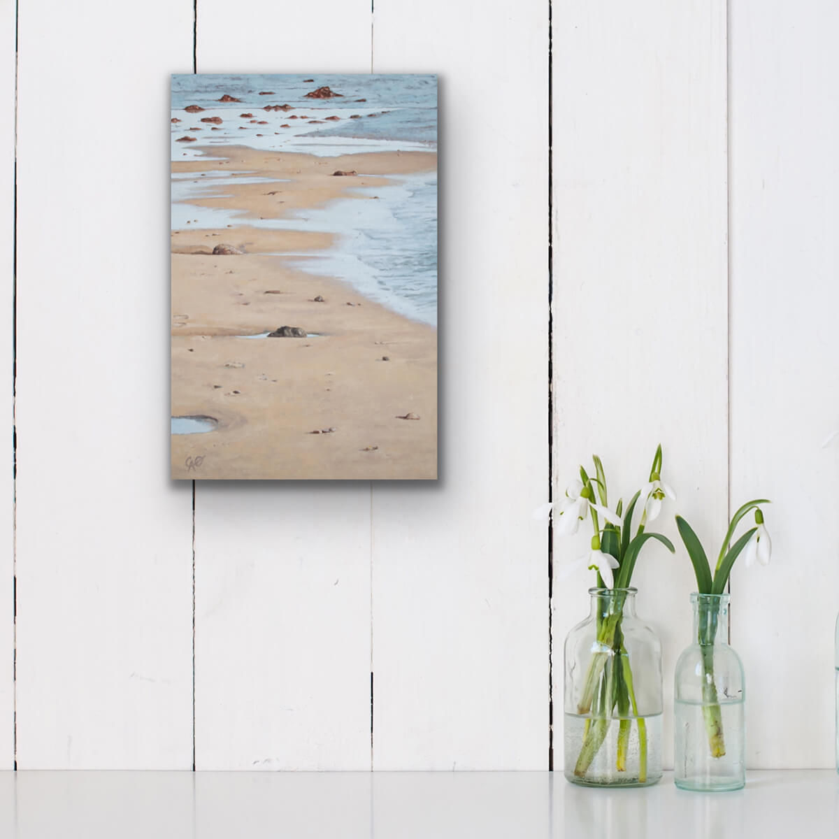 Low Tide at Malibu Lagoon 12x8"