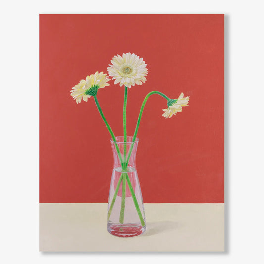 Three Gerberas and a Vase 18x14"