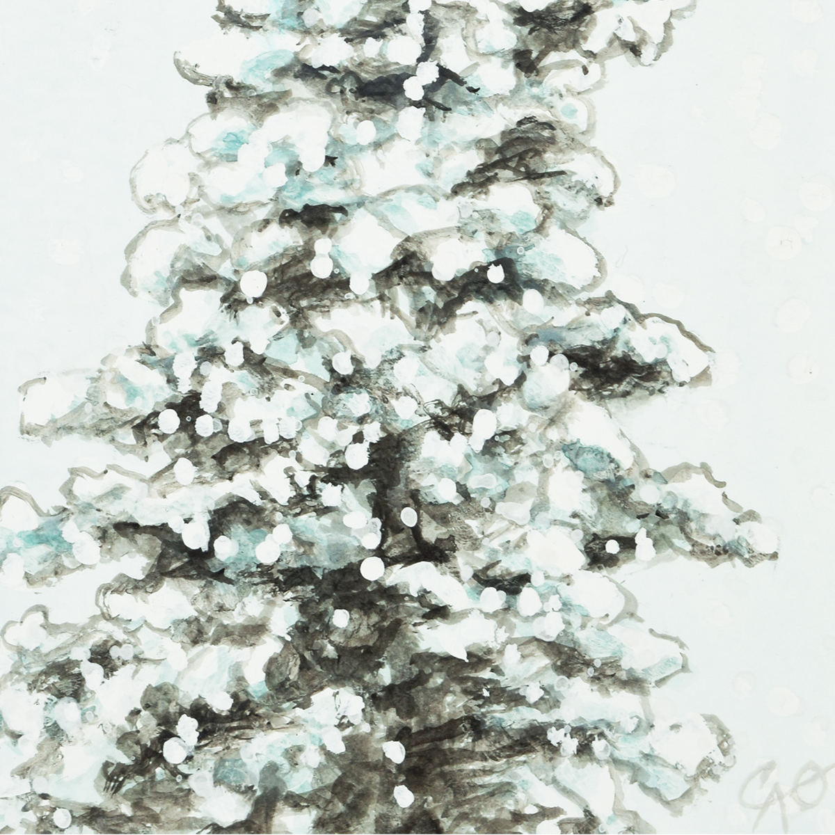 Sweet Snowy Pines 6x7.5"