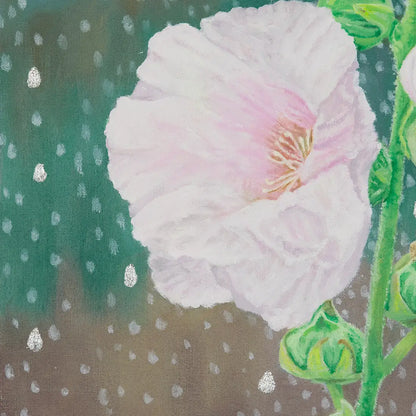 Hollyhock Henry VII Pink Alcea Rosea 18x10"