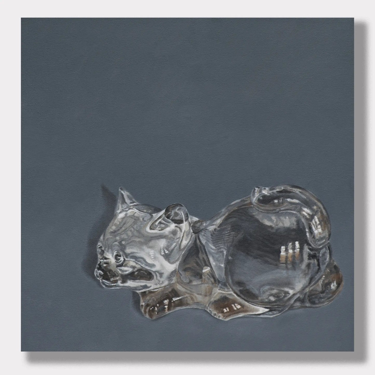 Window Kitten 12x12 Oil on Canvas