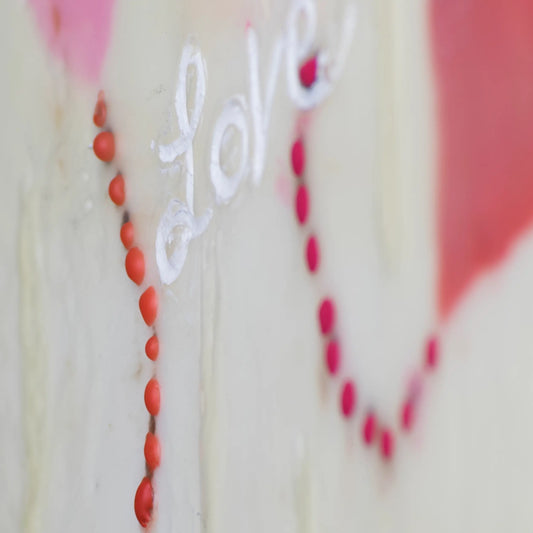 Peace Love Hearts 8x8"