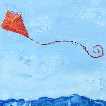 Orange Kite 8x8"