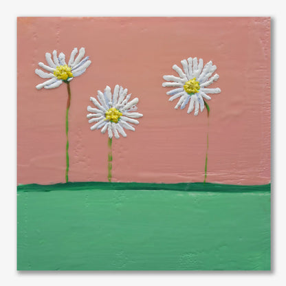 My Three Daisies 8x8"