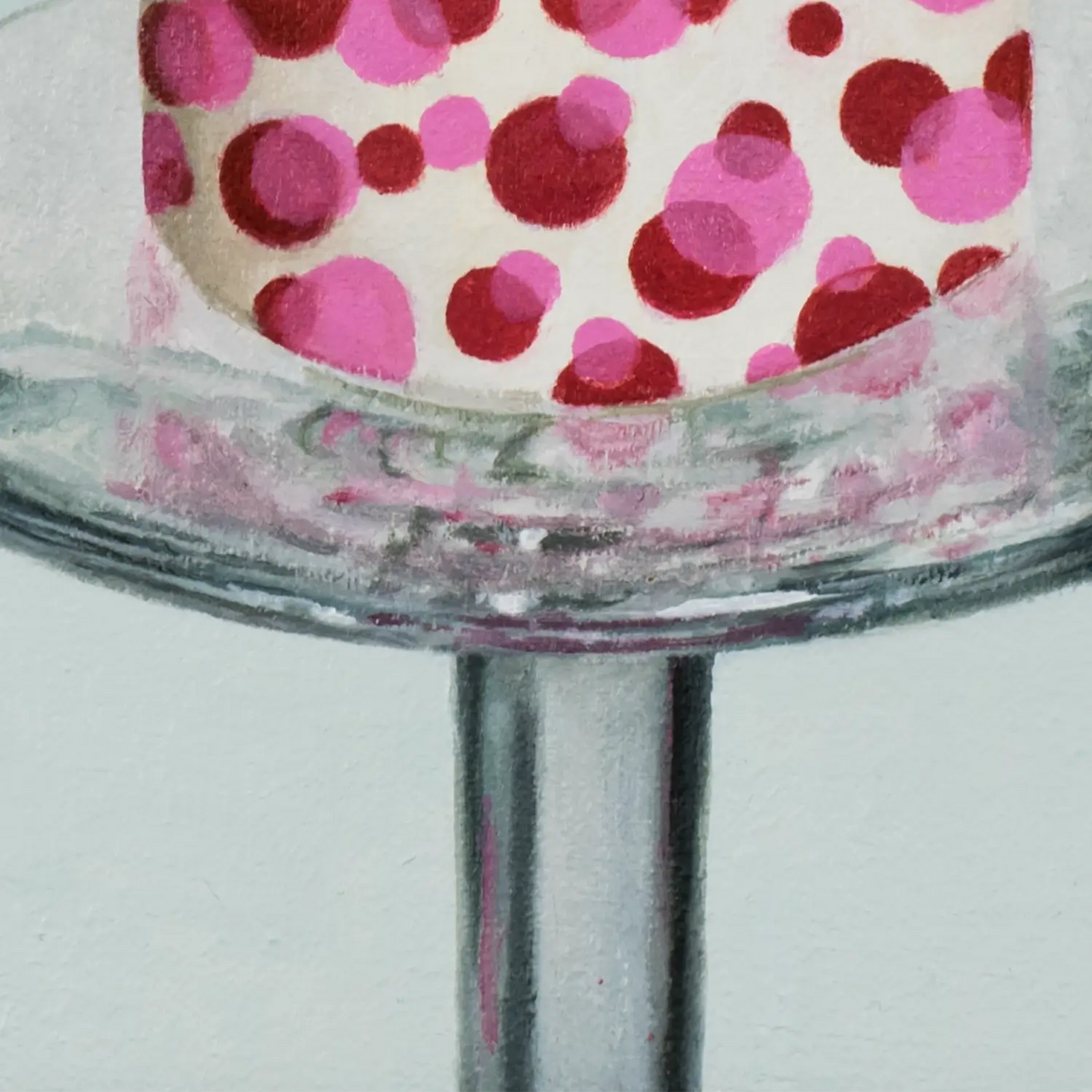Strawberry Dot Cake 10x10"