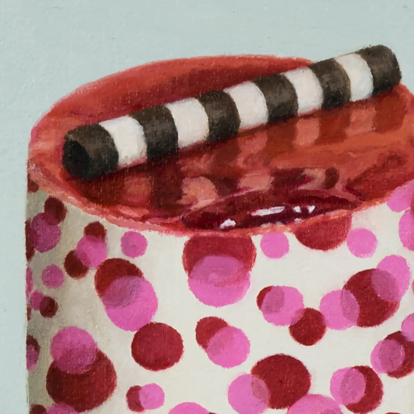 Strawberry Dot Cake 10x10"