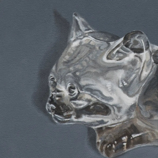 Window Kitten 12x12 Oil on Canvas