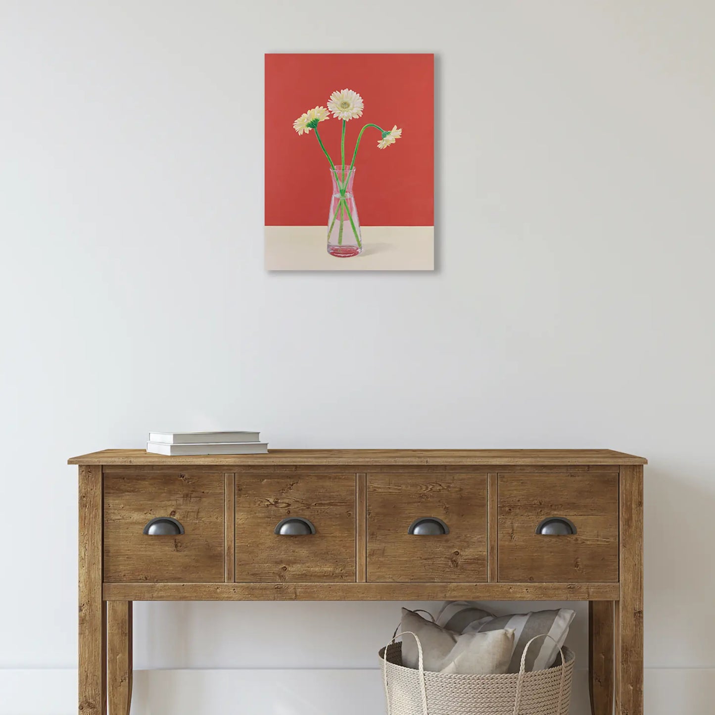 Three Gerberas and a Vase 18x14"