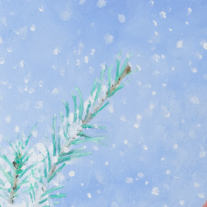 Snowy Cardinal 10x8"