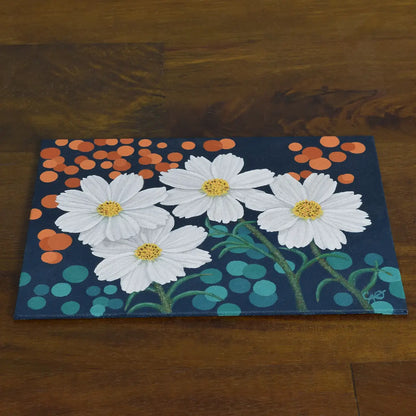 Cosmos Daisies at Night 6x8"