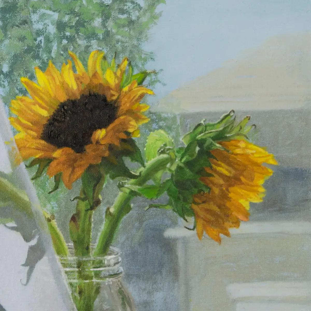 Sunflowers and Shadows 10x8"