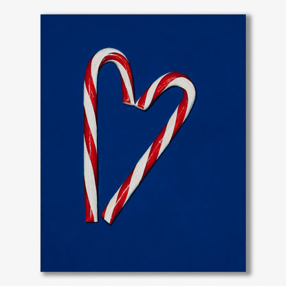 Candy Cane Heart 10x8"