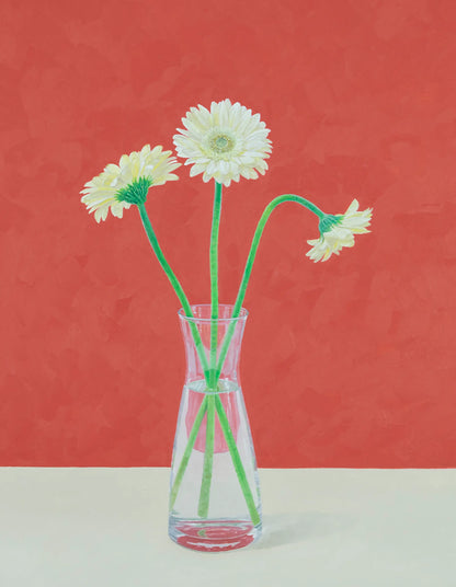 Three Gerberas and a Vase - Fine Art Print