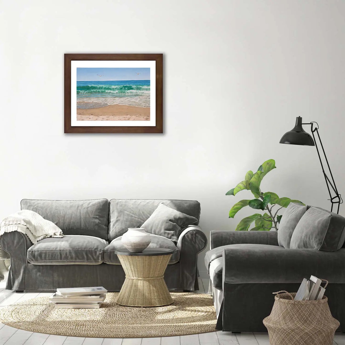 Two Waves on a Roll - Fine Art Print