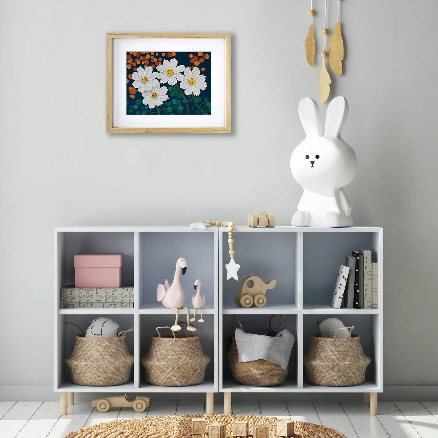 Cosmos Daisies at Night - Fine Art Print