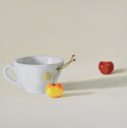 Tea Cup and Rainier Cherries - Fine Art Print