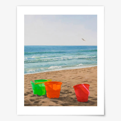 Buckets and Beach - Fine Art Print