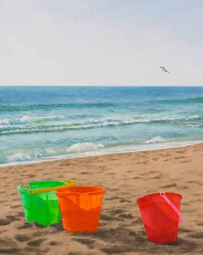 Buckets and Beach - Fine Art Print