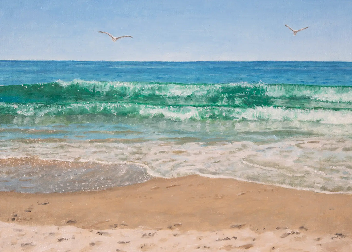 Two Waves on a Roll - Fine Art Print