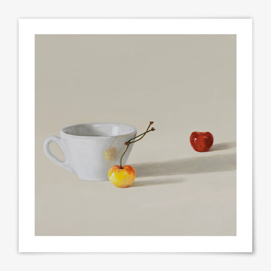 Tea Cup and Rainier Cherries - Fine Art Print